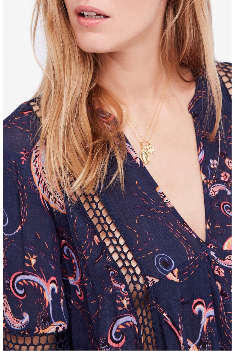 Just the Two of Us Floral Tunic, Alternate, color, BLUE