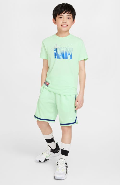 Nike Kids' Dri-fit Dna Athletic Shorts In Vapor Green/white
