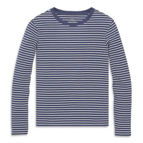 Women's Fit Long Sleeve Rib Tee In Stripe