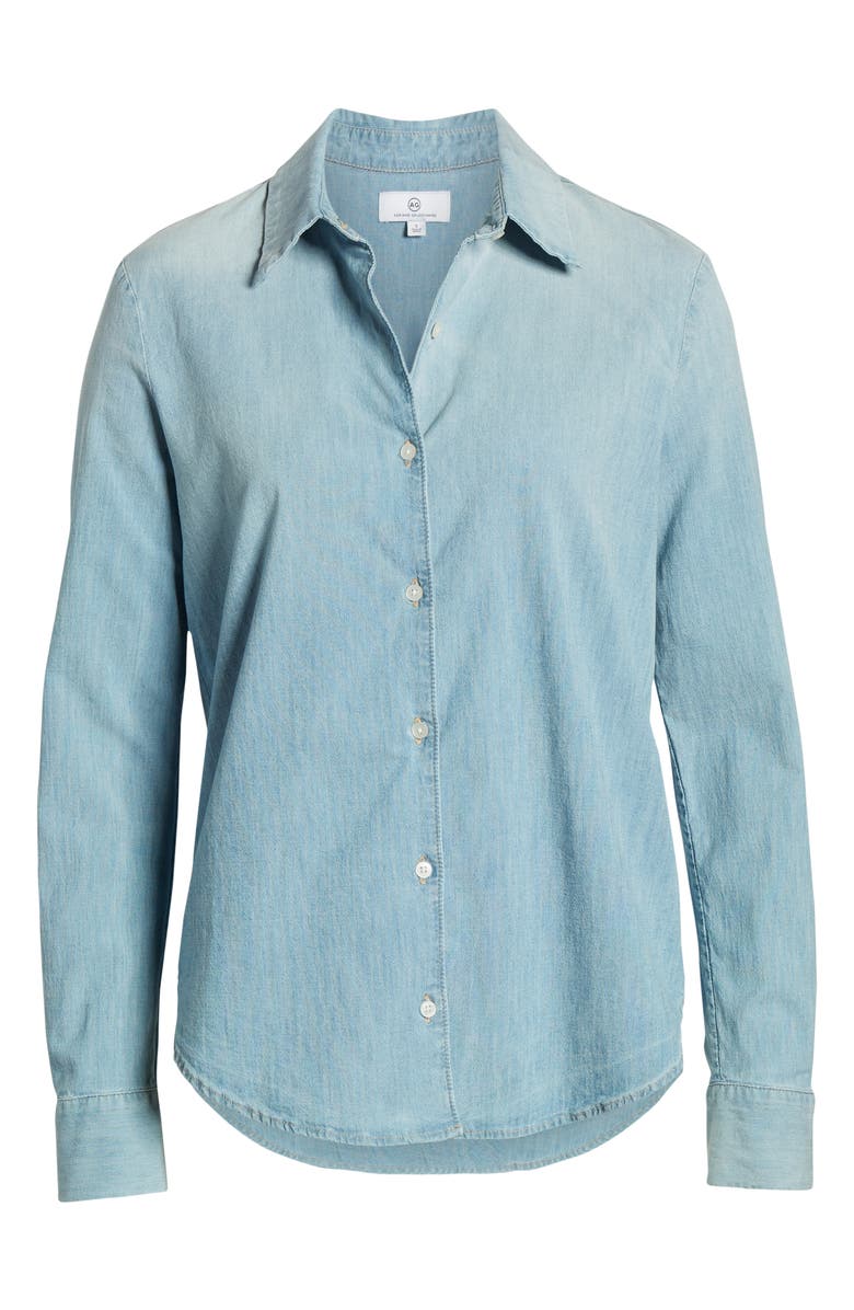 AG Cade Chambray Shirt, Alternate, color, Azure Light