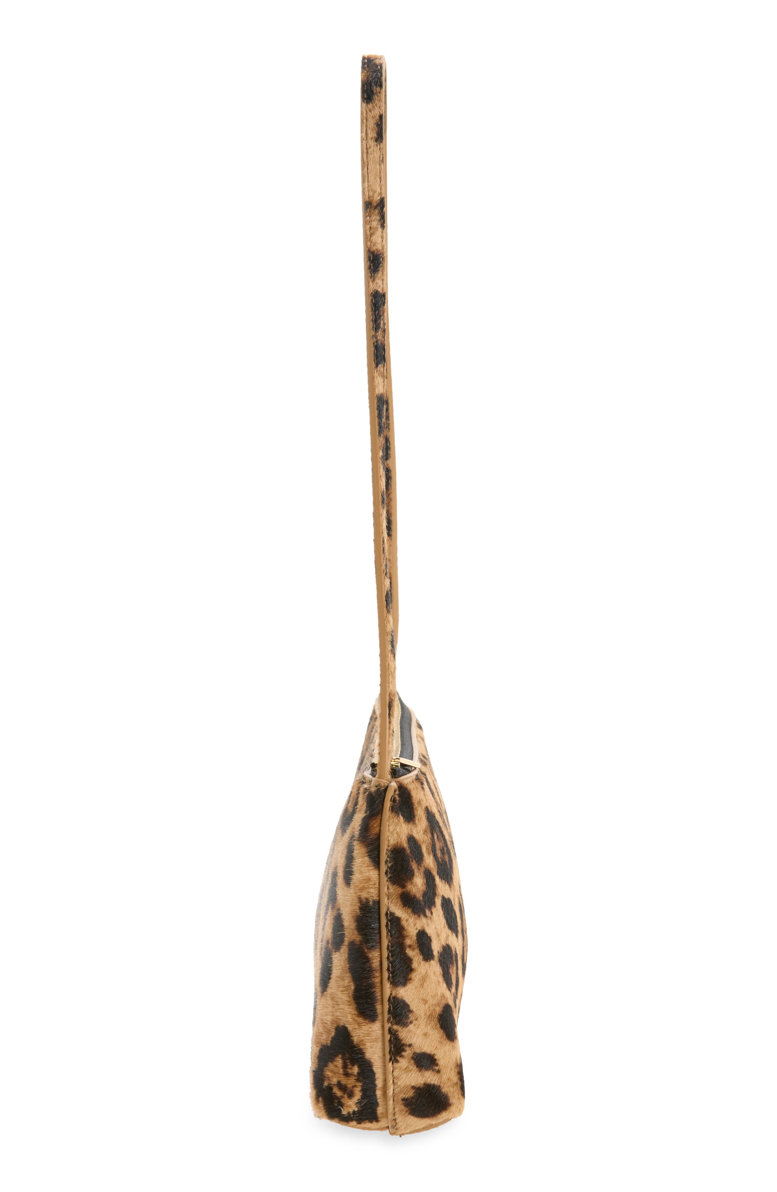 Gaia Genuine Calf Hair Baguette Bag, Alternate, color, LEOPARD
