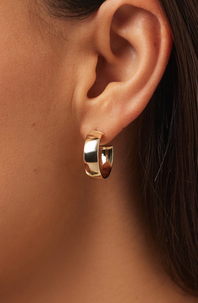 Ana Luisa Gold Huggie Hoop Earrings - Gold Bold Hoops Small, Alternate, color, 