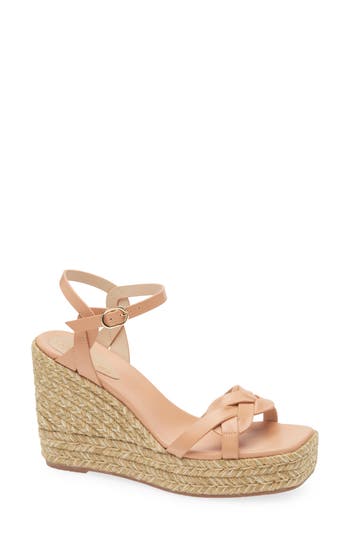 Stuart Weitzman Braida Max Espadrille Wedge Sandal In Ginger