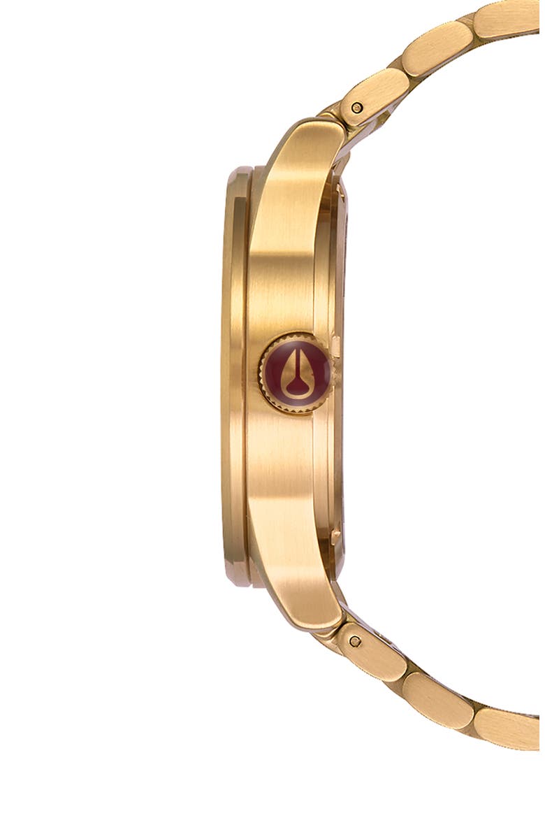 Sentry Bracelet Watch, 42mm, Alternate, color, OXBLOOD SUNRAY / GOLD