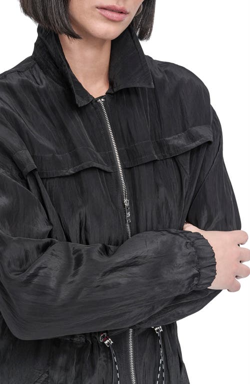 Dkny Textured Anorak Jacket In Black