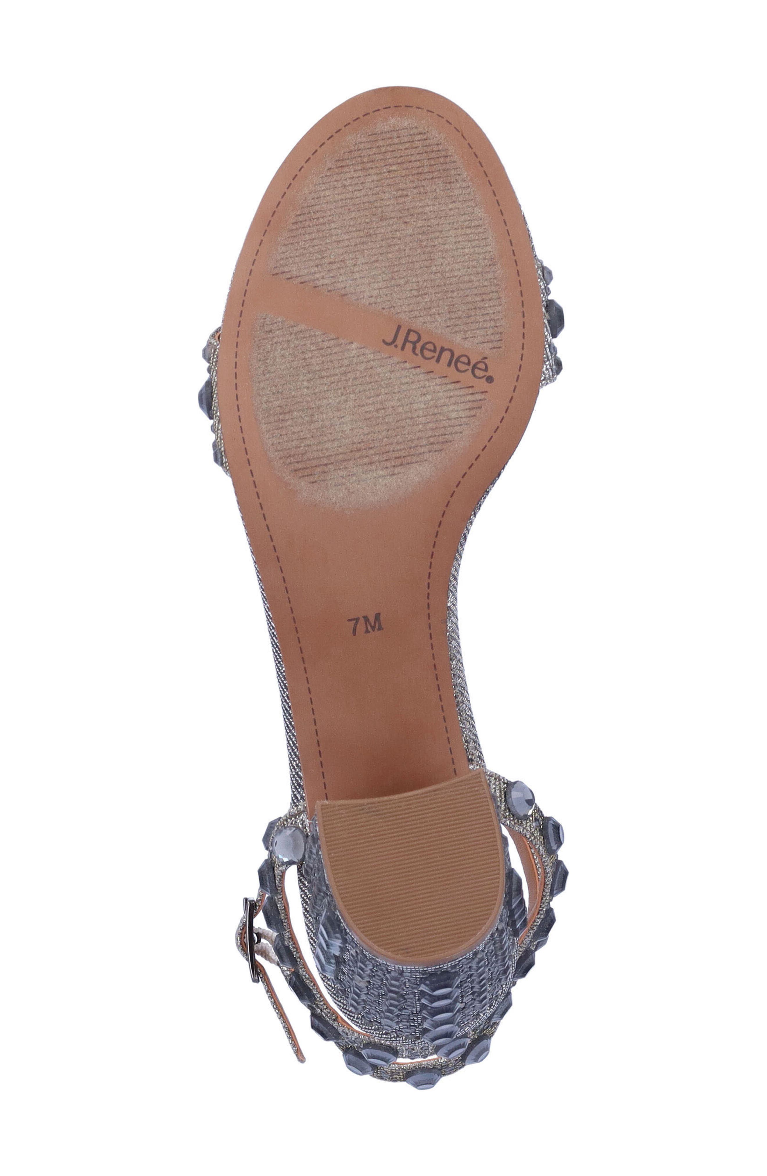 Evelina Ankle Strap Sandal, Alternate, color, PEWTER