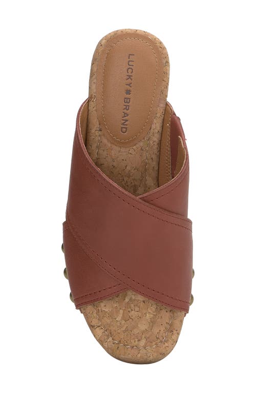 LUCKY BRAND LUCKY BRAND VALMAI PLATFORM WEDGE SLIDE SANDAL