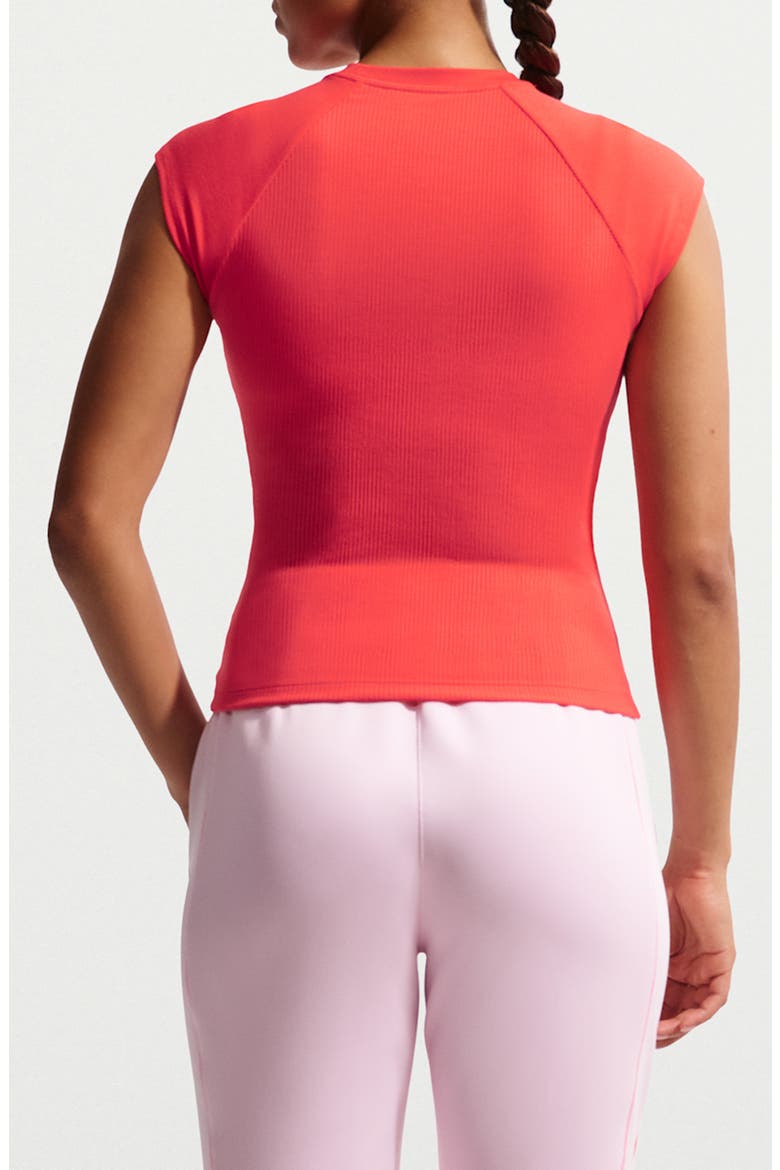 Chill Crop Rib T-Shirt, Alternate, color, LIGHT CRIMSON/ SAIL