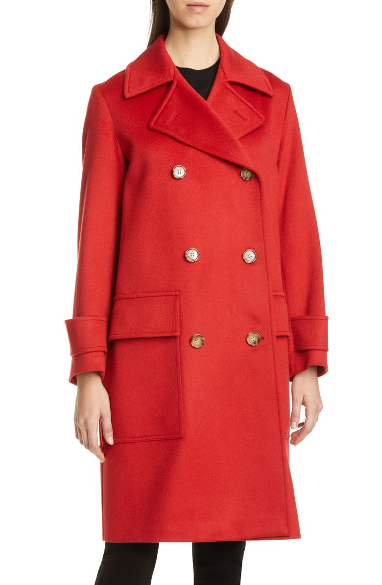 Burberry Earsdon Double Breasted Cashmere Coat, Alternate, color, 