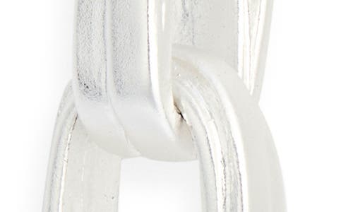 Karine Sultan Simple Double Link Drop Earrings In Silver