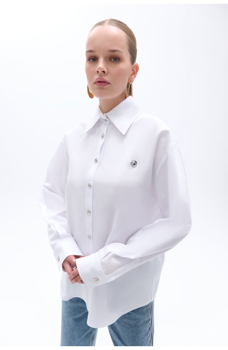 Nocturne Oversized Button-Up Shirt, Main, color, 