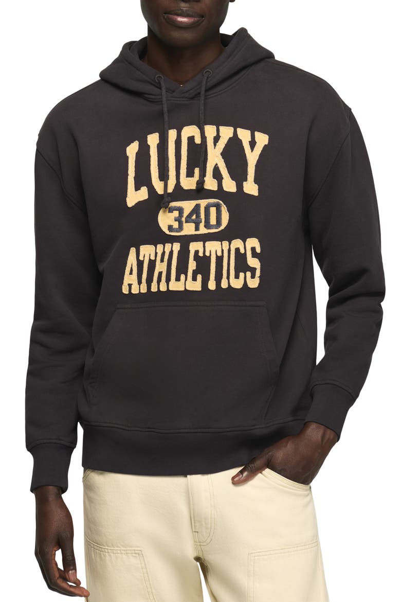 Lucky Graphic Hoodie, Main, color, NAVY
