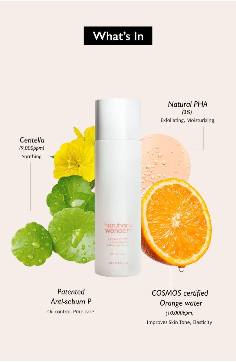 haruharu wonder Centella 3% PHA Gentle Liquid Exfoliating Serum, Alternate, color, NO COLOR