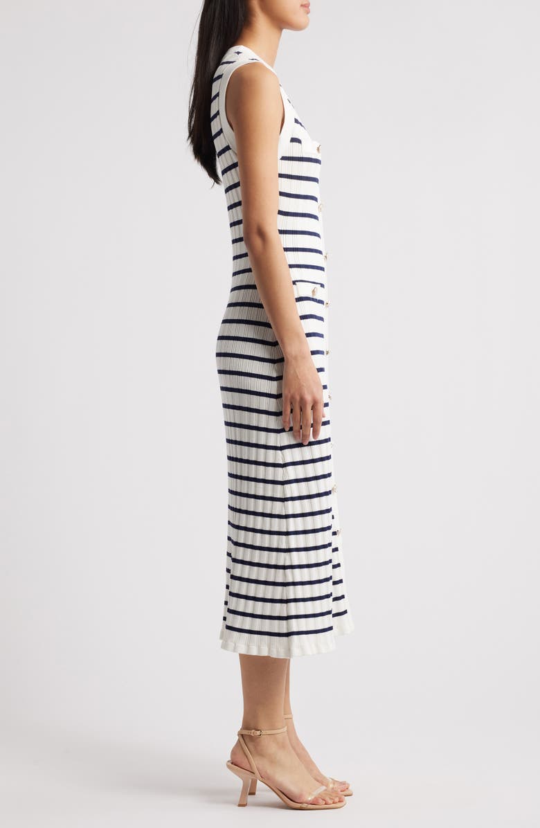 ZOE AND CLAIRE Stripe Sleeveless Sweater Dress, Alternate, color, 