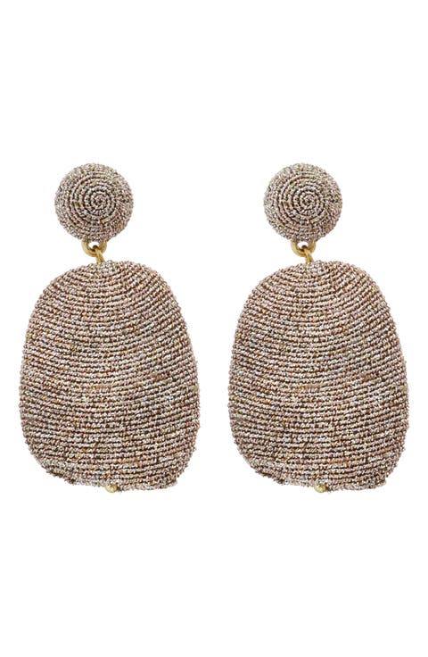 Cubic Zirconia Stud Threader Earrings