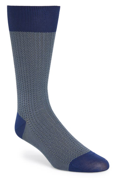 Pantherella 'Fabian - Vintage Collection' Egyptian Cotton Blend Socks in Ocean 