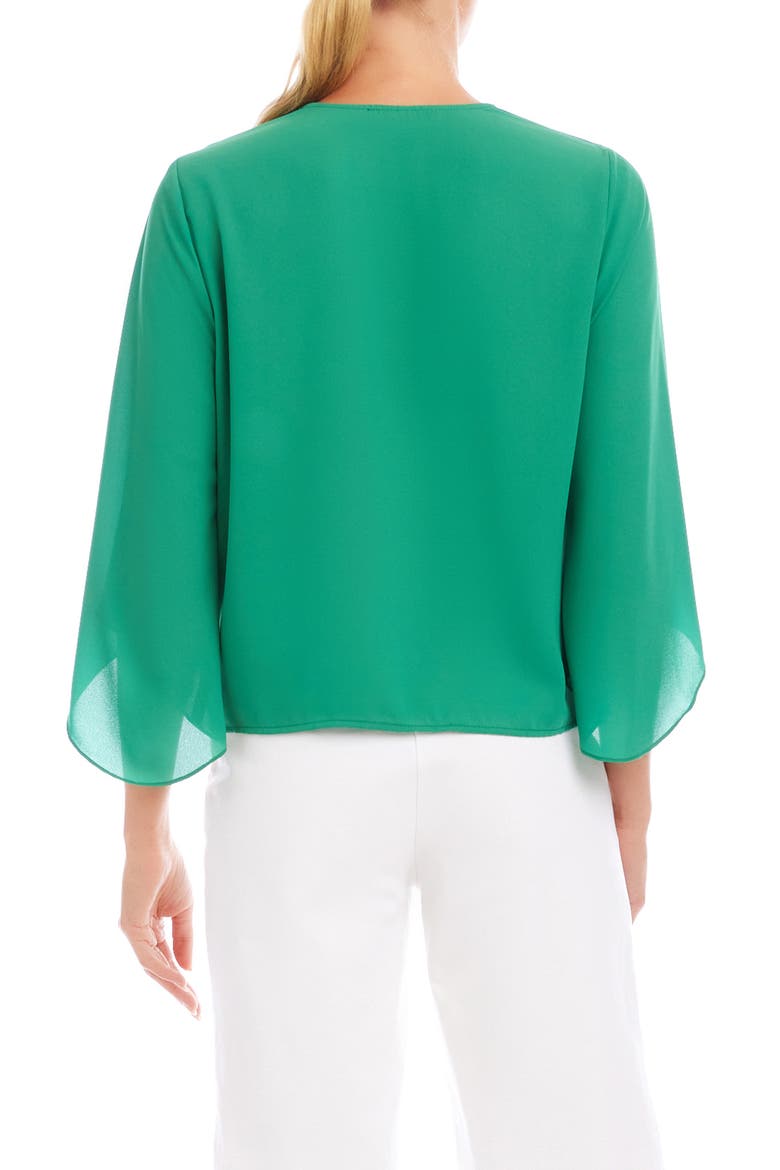 Drape Crossover Crepe Top, Alternate, color, GREEN