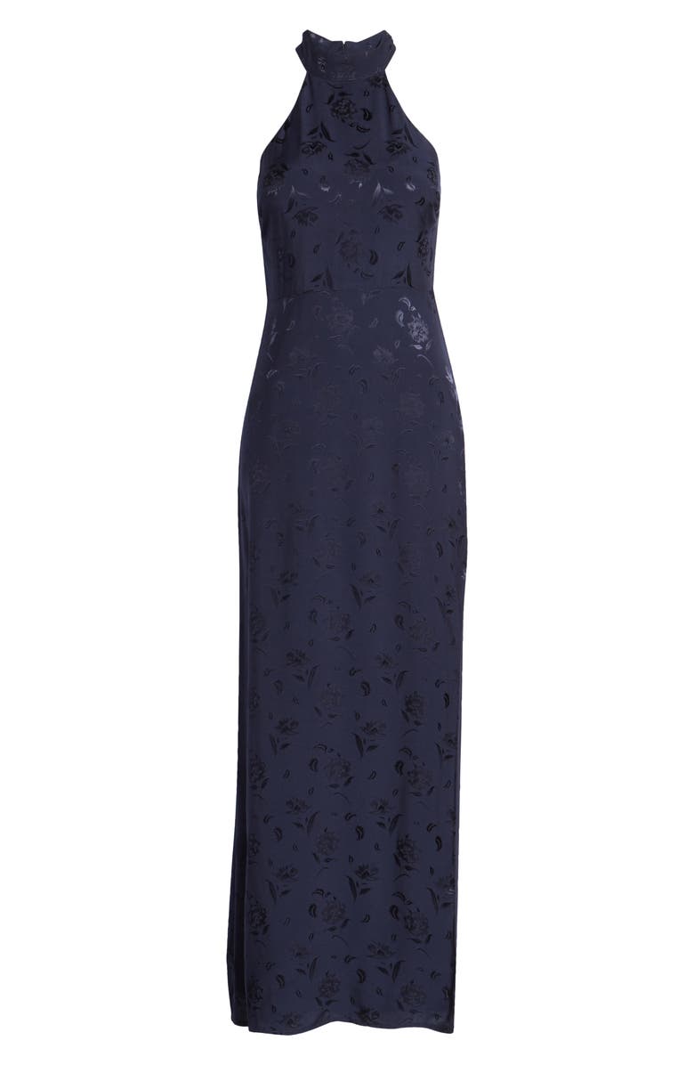 Lulus Red Carpet Ready Halter Column Gown, Alternate, color, 