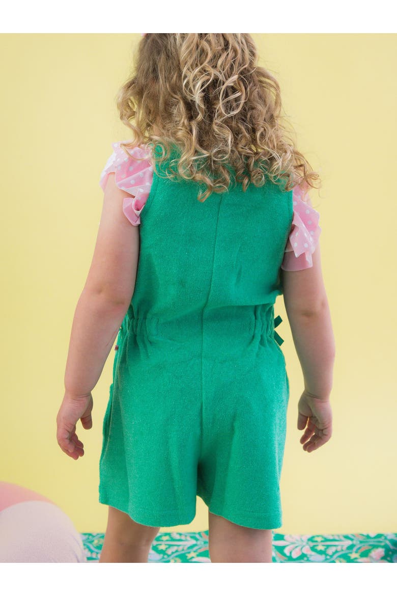 Girls Terry Cover-Up Romper, Alternate, color, Bright Green