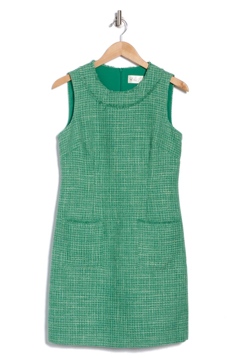 Eliza J Tweed Shift Dress, Alternate, color, 