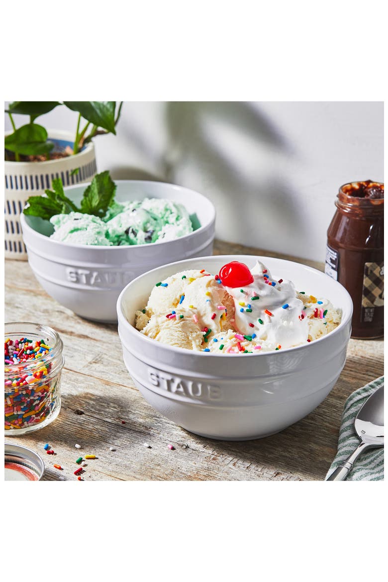 Ceramic 2-Piece Large Universal Bowl Set, Alternate, color, WHITE