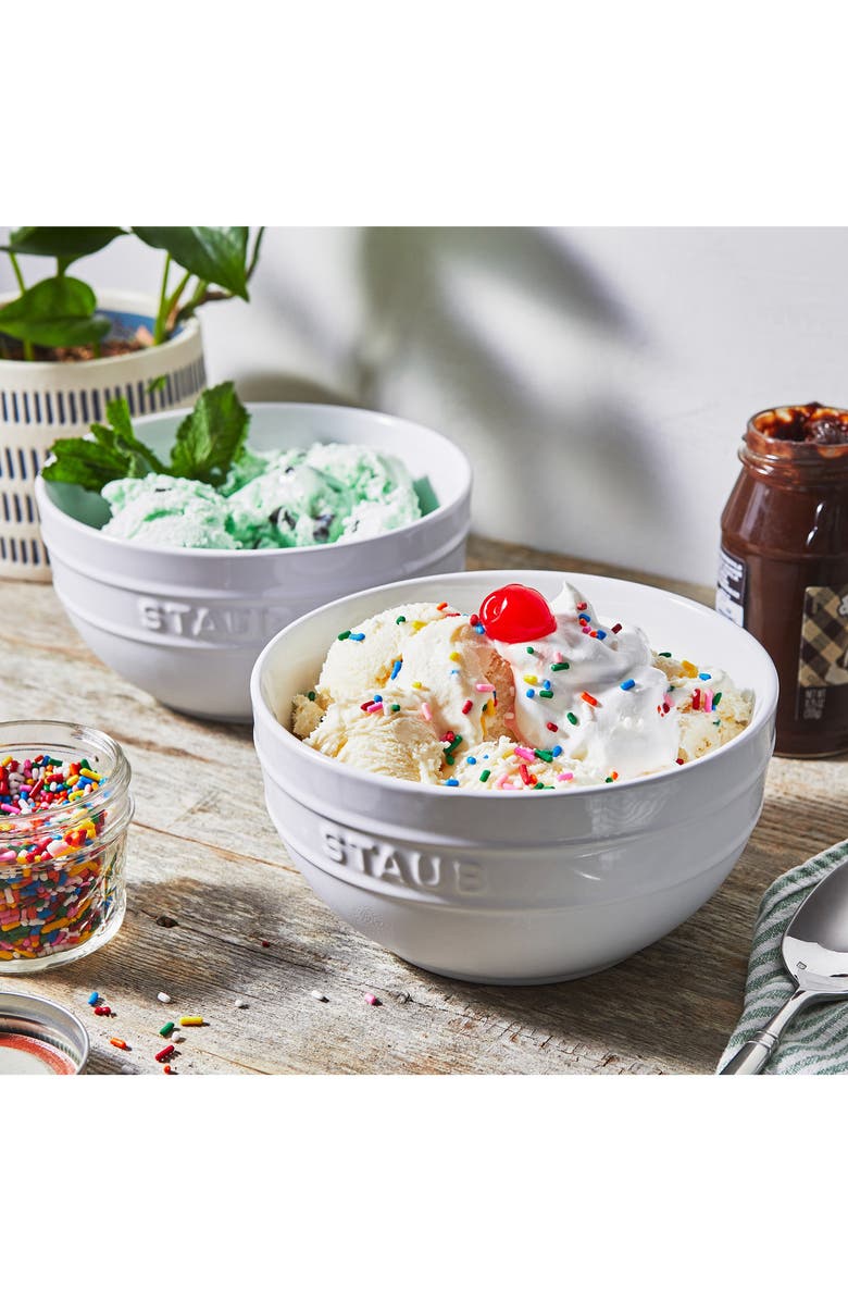 Staub Ceramic 2-Piece Large Universal Bowl Set, Alternate, color, White