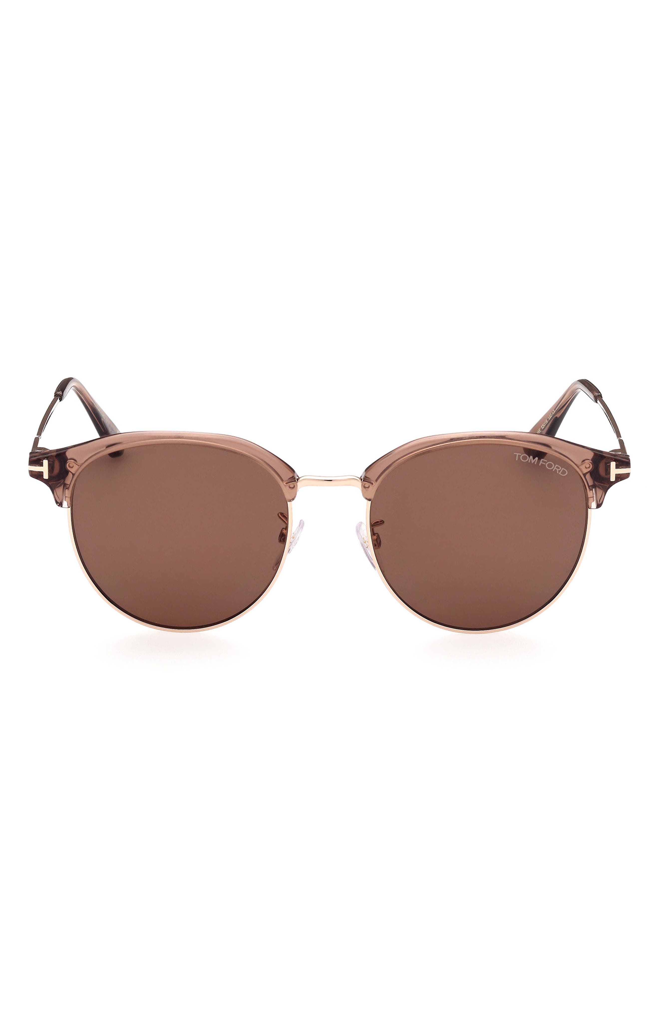 TOM FORD 55mm Gradient Round Sunglasses