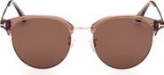 TOM FORD 55mm Gradient Round Sunglasses