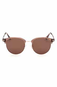 TOM FORD 55mm Gradient Round Sunglasses