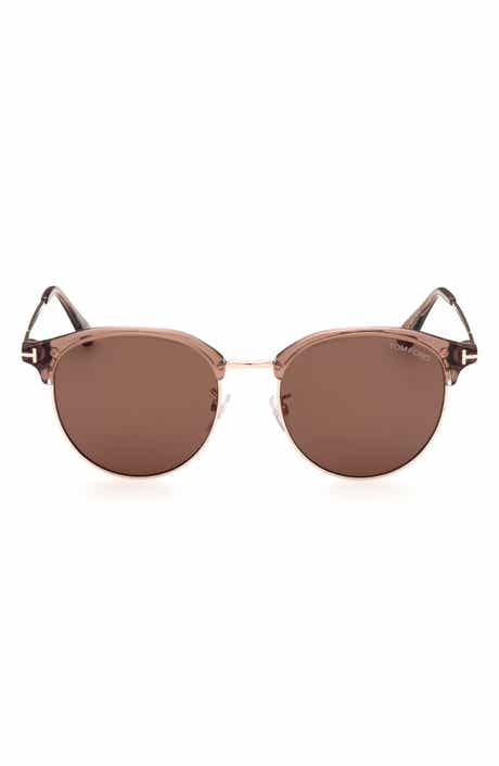 TOM FORD 55mm Gradient Round Sunglasses