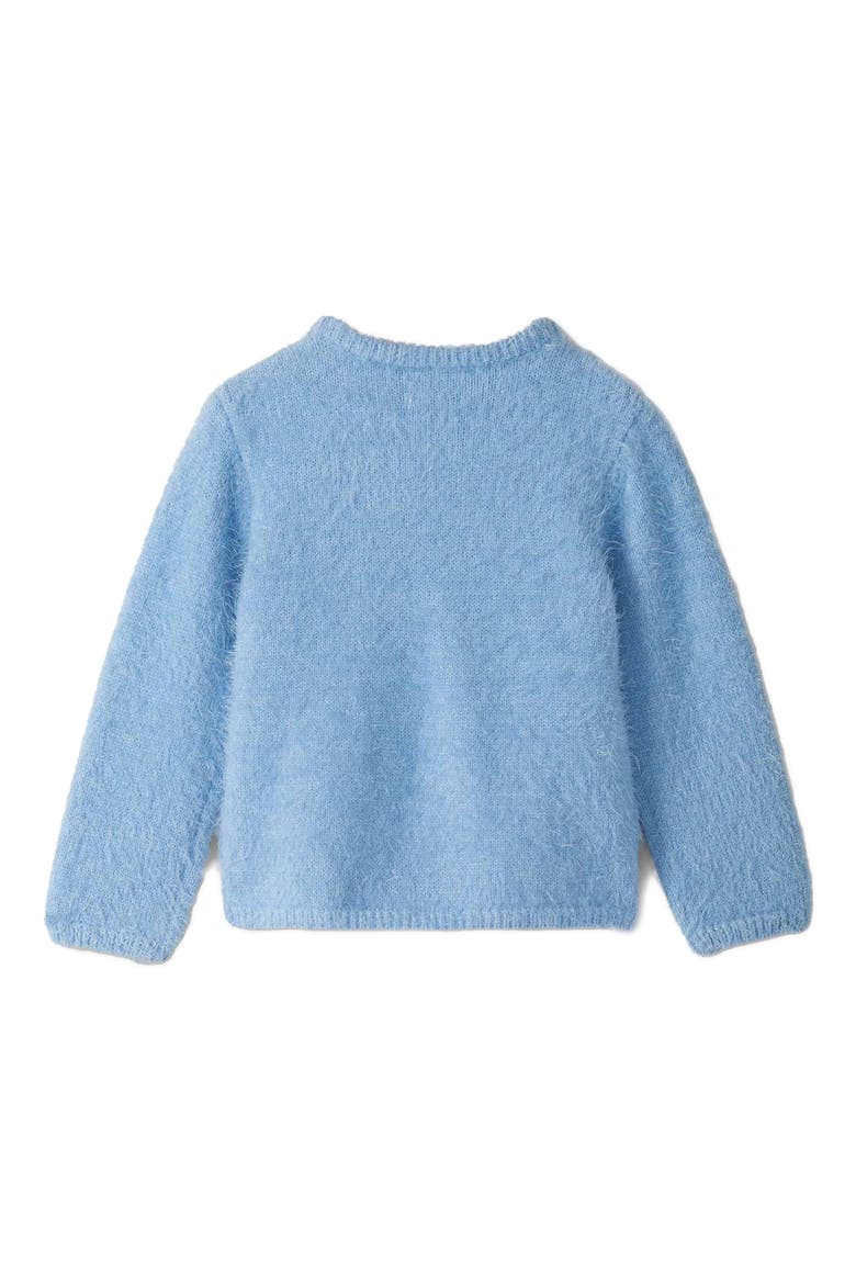 Kids' Owl Fuzzy Sweater, Alternate, color, KENTUCKY BLUE