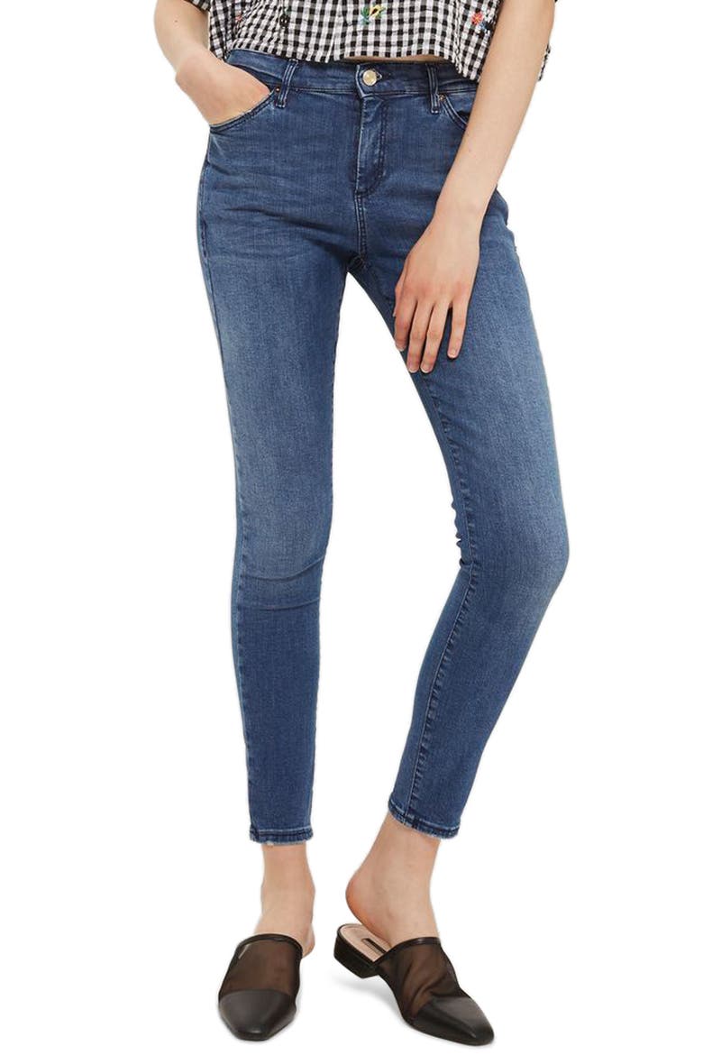 Sidney Skinny Ankle Jeans, Main, color, MID DENIM