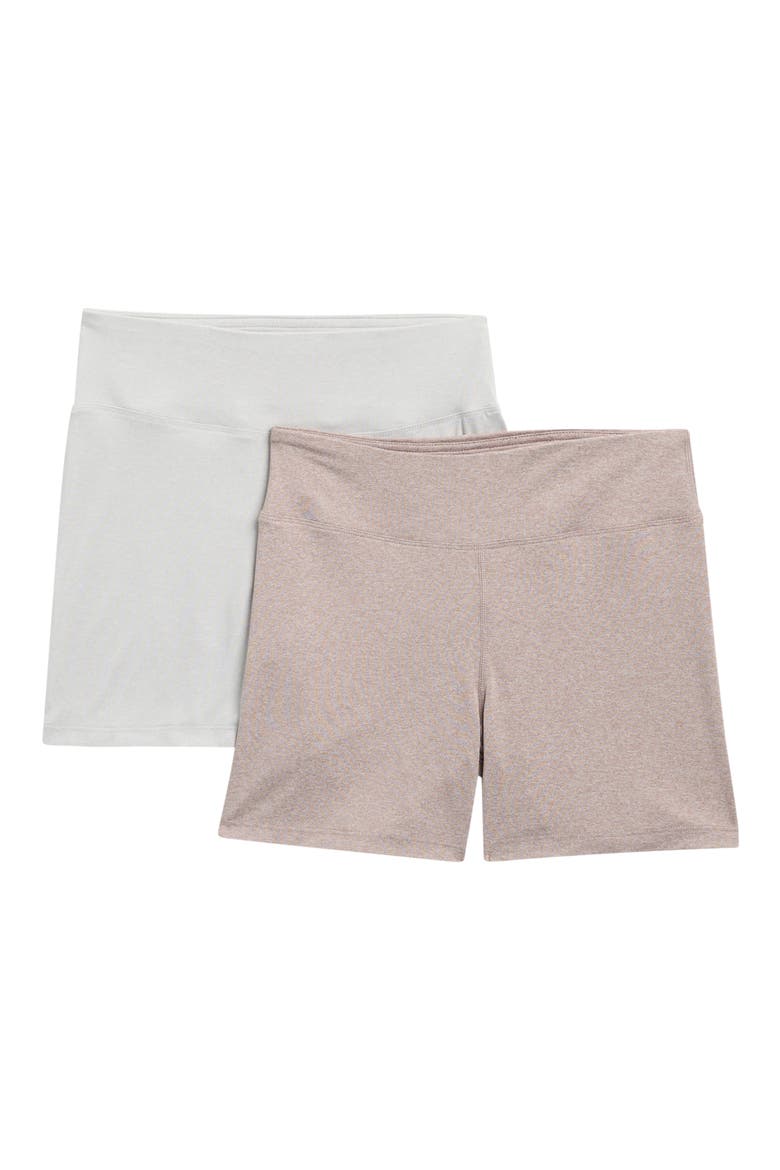 Cationic Assorted 2-Pack Jersey Micro Shorts, Main, color, HEATHER LEAFLESS TREE/ GREY