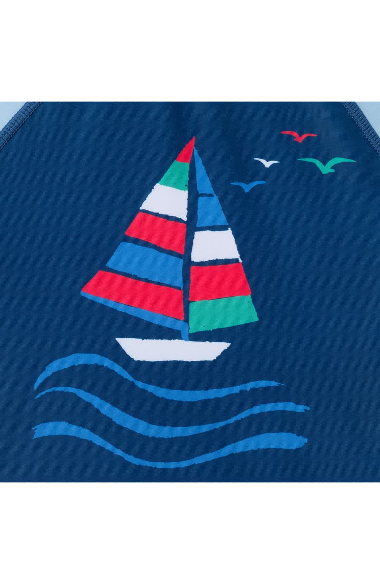 Andy & Evan Long Sleeve Rashguard & Shorts Set, Alternate, color, Navy