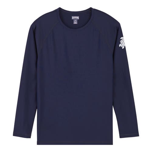 Vilebrequin Solid Rashguard In Bleu Marine