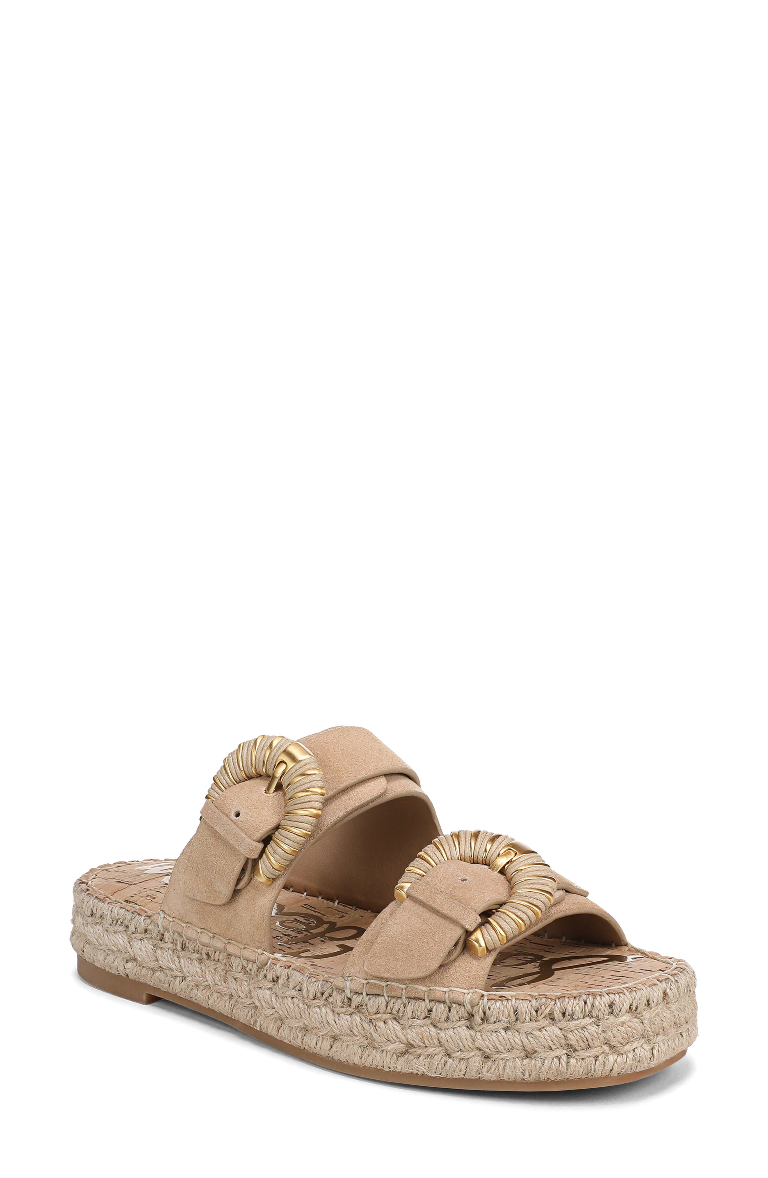 Sam Edelman Tabbey Espadrille Platform Slide Sandal, Main, color, Cyprus Tan