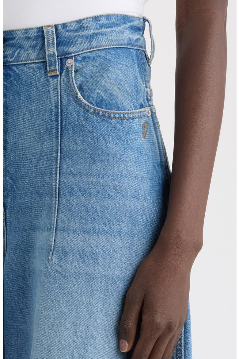 Le de-Nîmes Ovalo Wide Leg Jeans, Alternate, color, BLUE/ TABAC