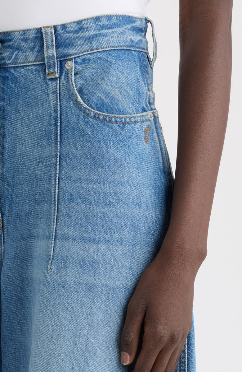 Jacquemus Le de-Nîmes Ovalo Wide Leg Jeans, Alternate, color, Blue/ Tabac