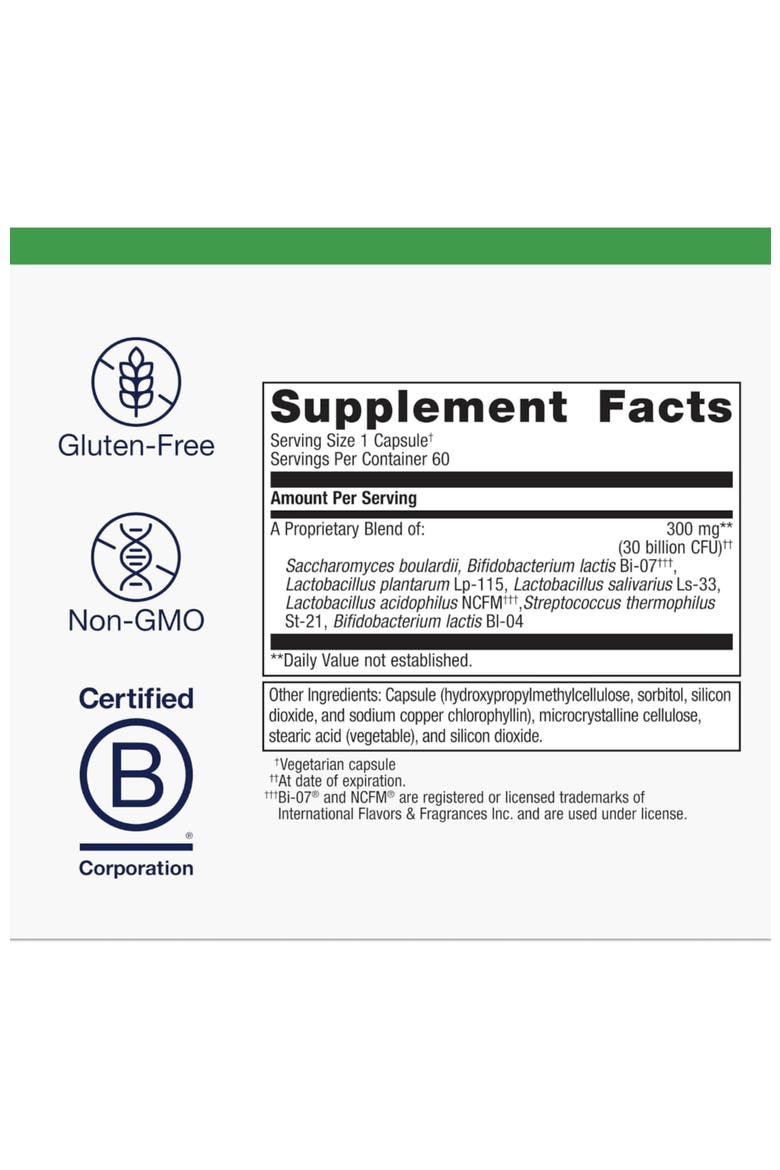 UltraFlora Spectrum Shelf-Stable Probiotic Supplement 60 Capsules, Alternate, color, None