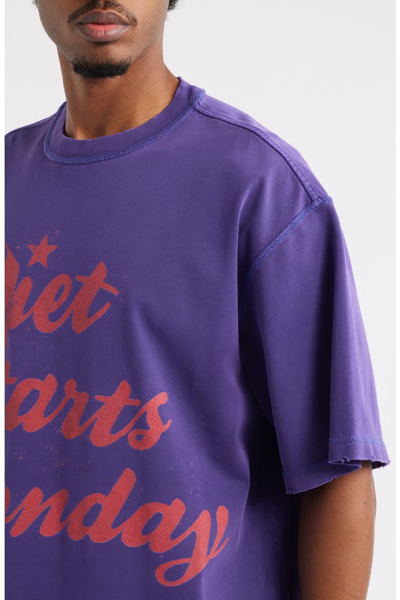 Star Graphic T-Shirt (Nordstrom Exclusive), Alternate, color, PURPLE/RED