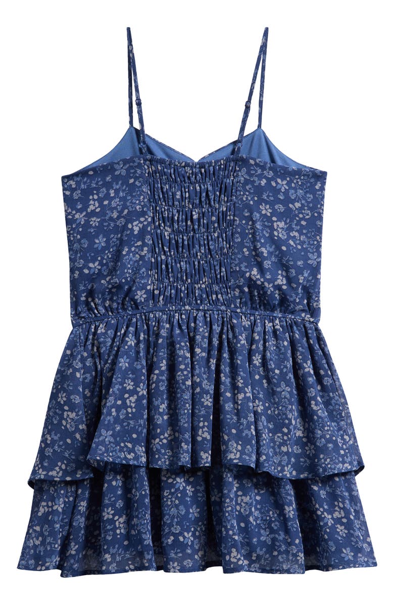 Ava & Yelly Kids' Peri Floral Party Dress, Alternate, color, Blue Floral