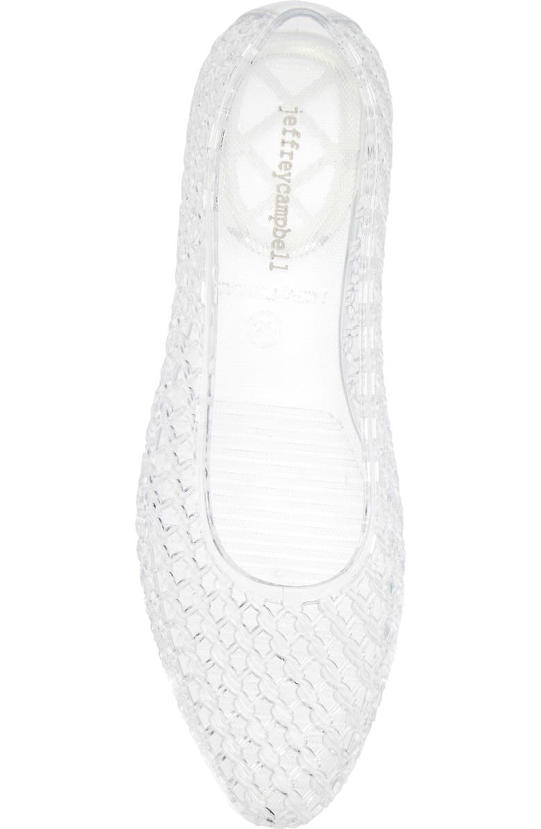Jeffrey Campbell Bestie Jelly Flat, Alternate, color, Clear