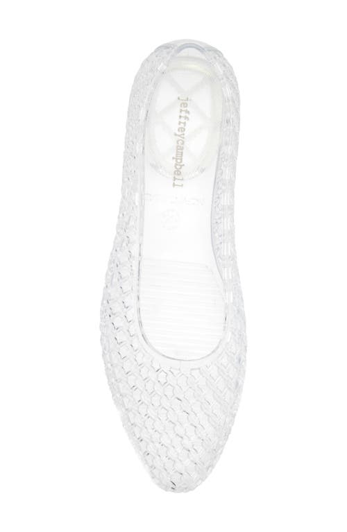 Jeffrey Campbell Bestie Jelly Flat In Transparent