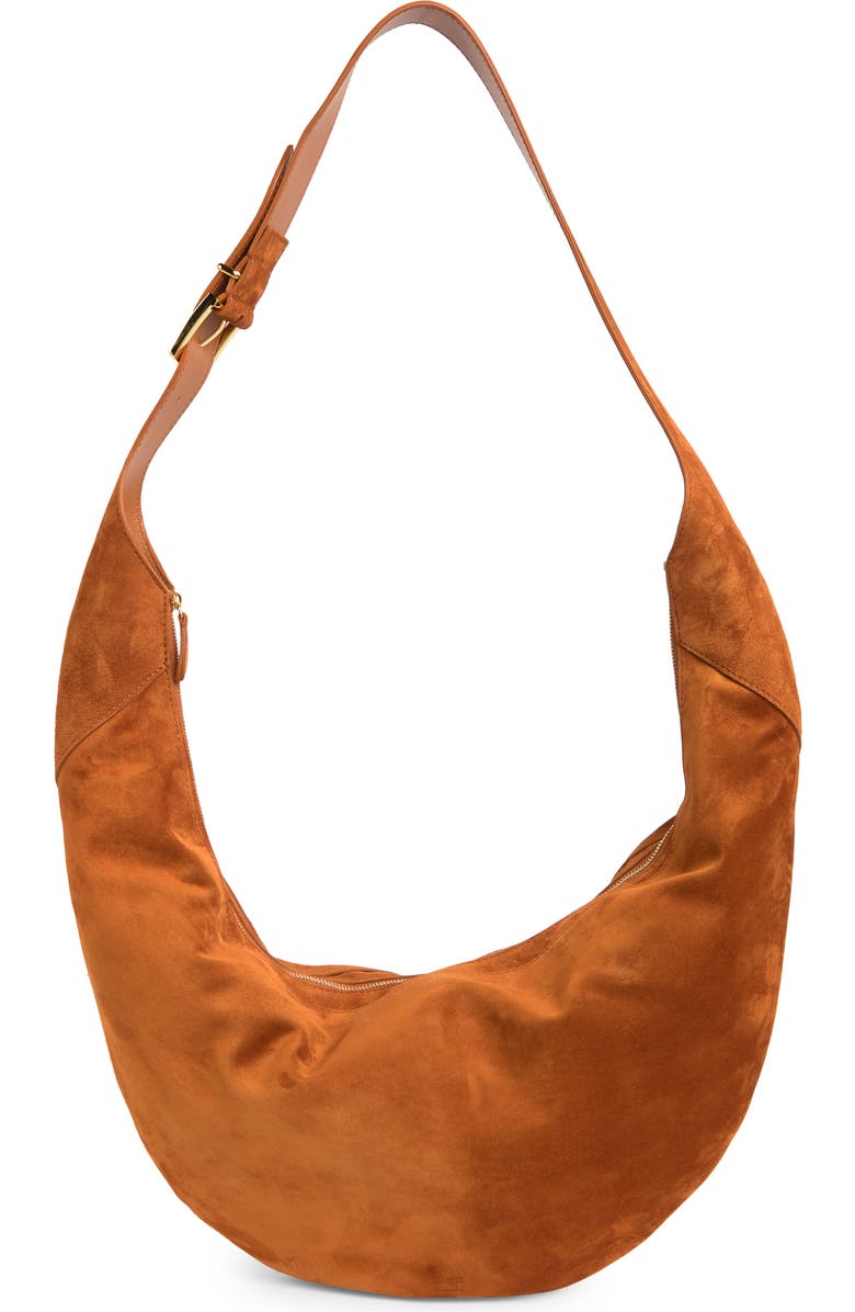 Khaite August Suede Hobo Bag, Main, color,