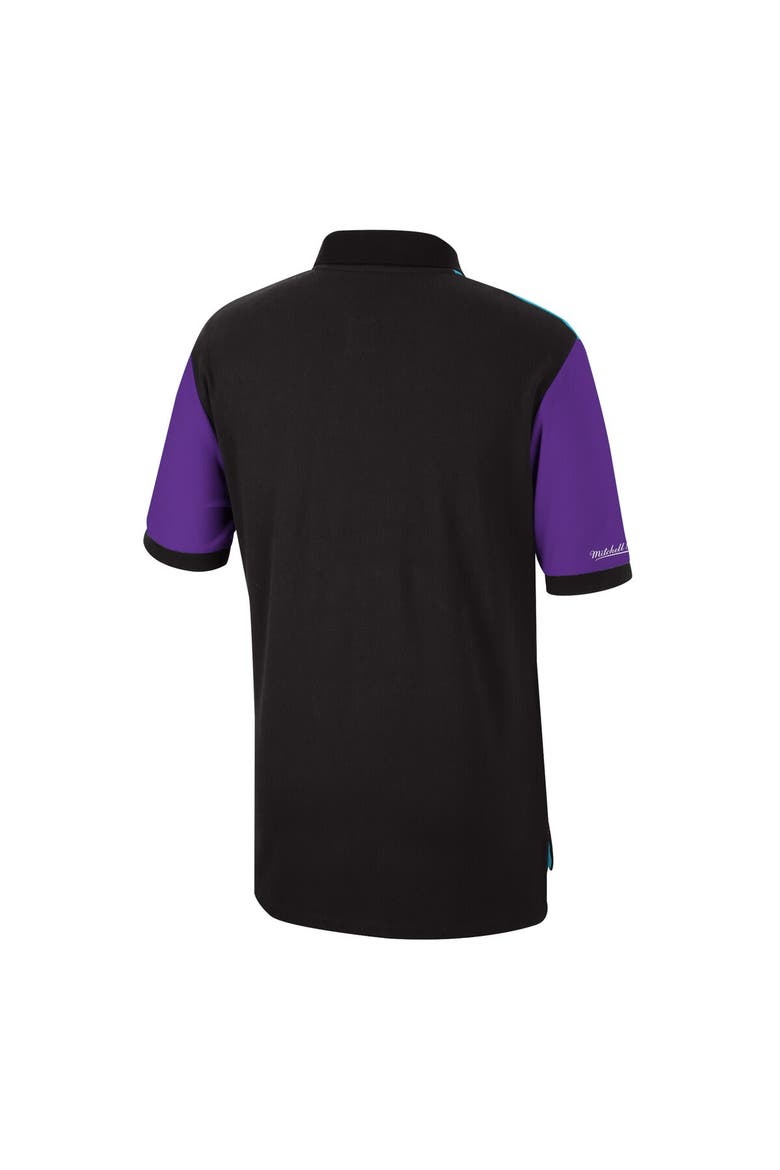 Men's Mitchell & Ness Black/Blue Seattle Sounders FC Since '96 Color Blocked Polo, Alternate, color, Black