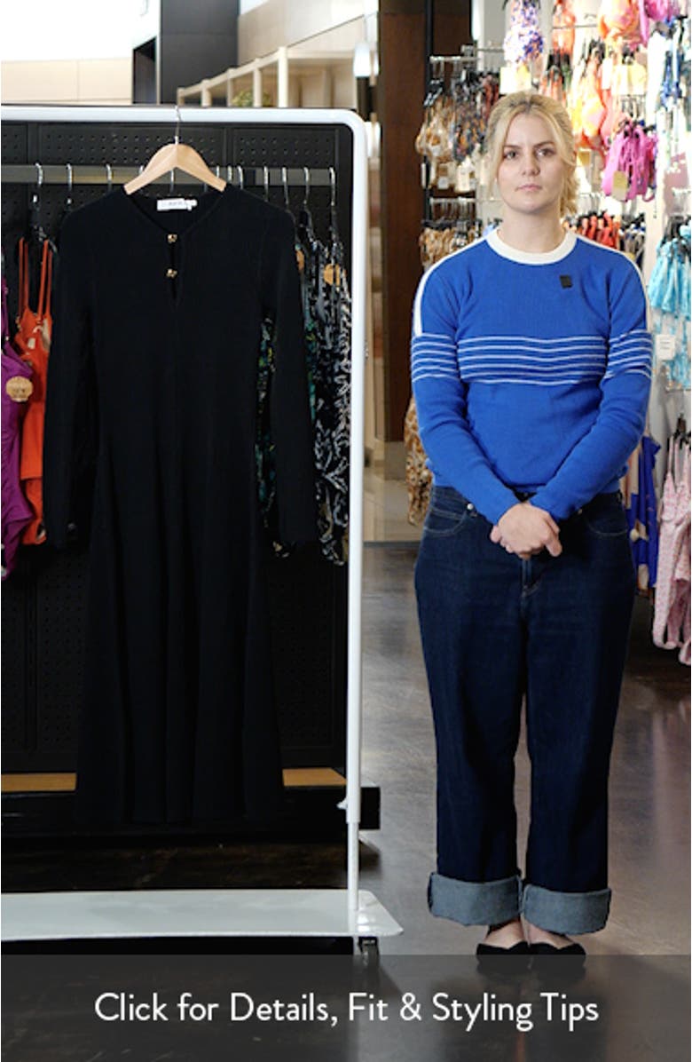 Fallyn Rib Long Sleeve Sweater Dress, sales video thumbnail