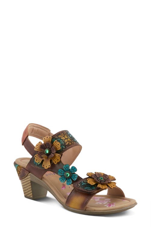 L'artiste By Spring Step Salira Slingback Sandal In Brown Multi