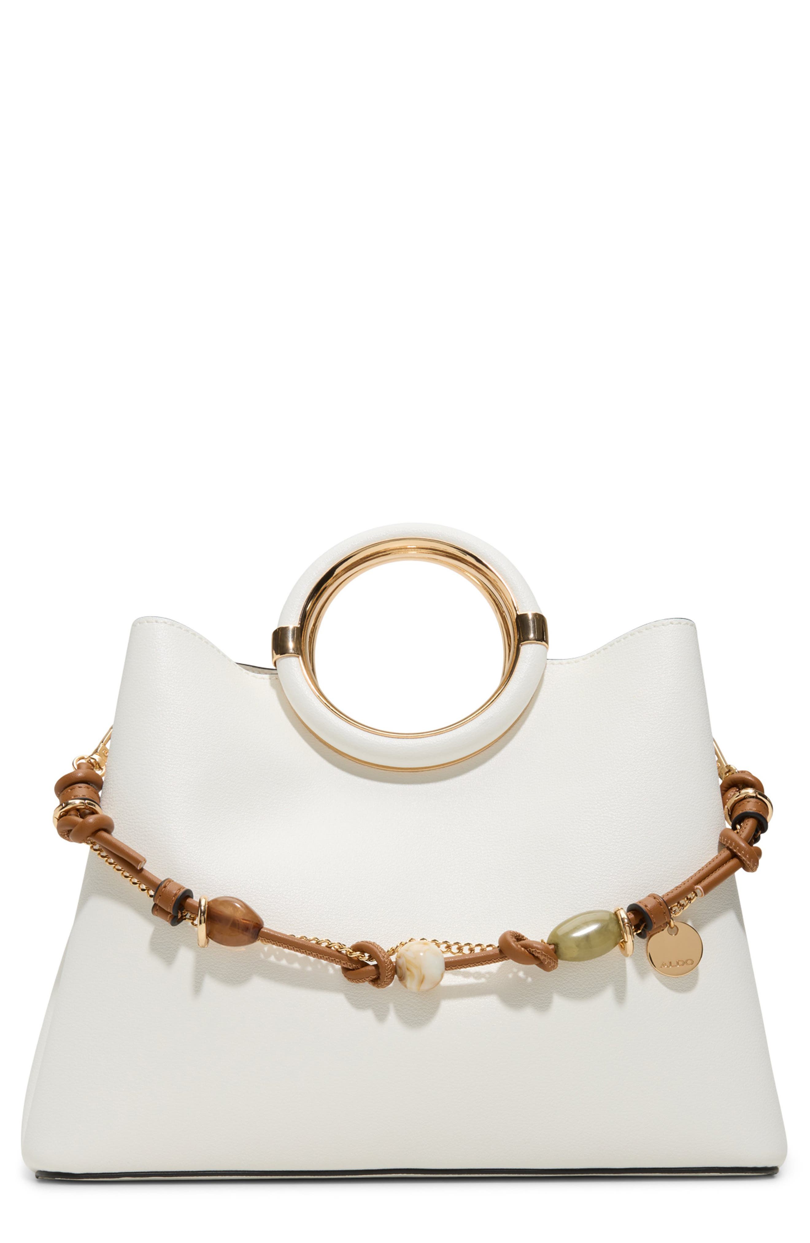 ALDO Doviegemm Faux Leather Top Handle Bag, Main, color, Other White