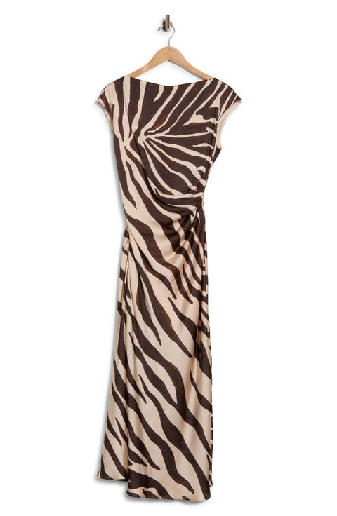 Zebra Print Maxi Dress