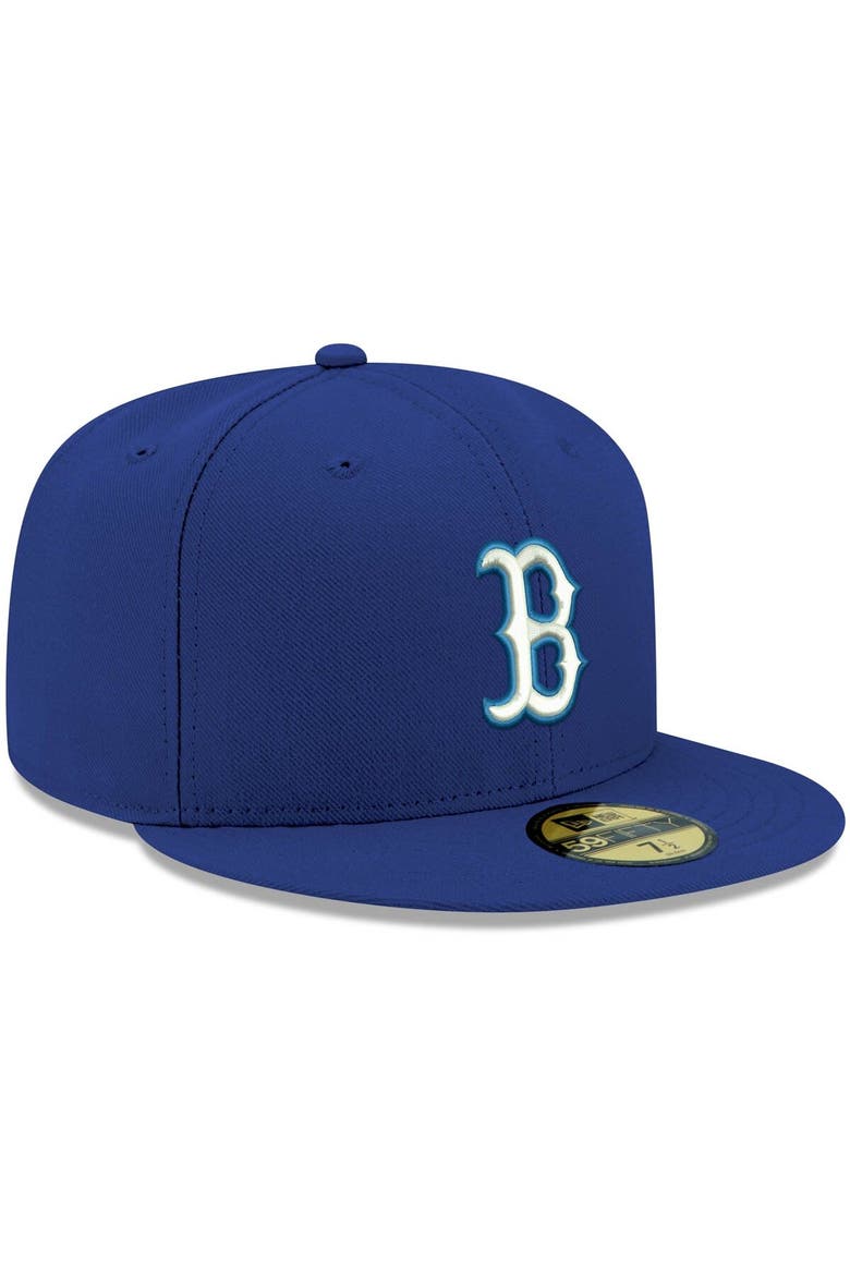 Men's New Era Royal Boston Red Sox White Logo 59FIFTY Fitted Hat, Alternate, color, Royal